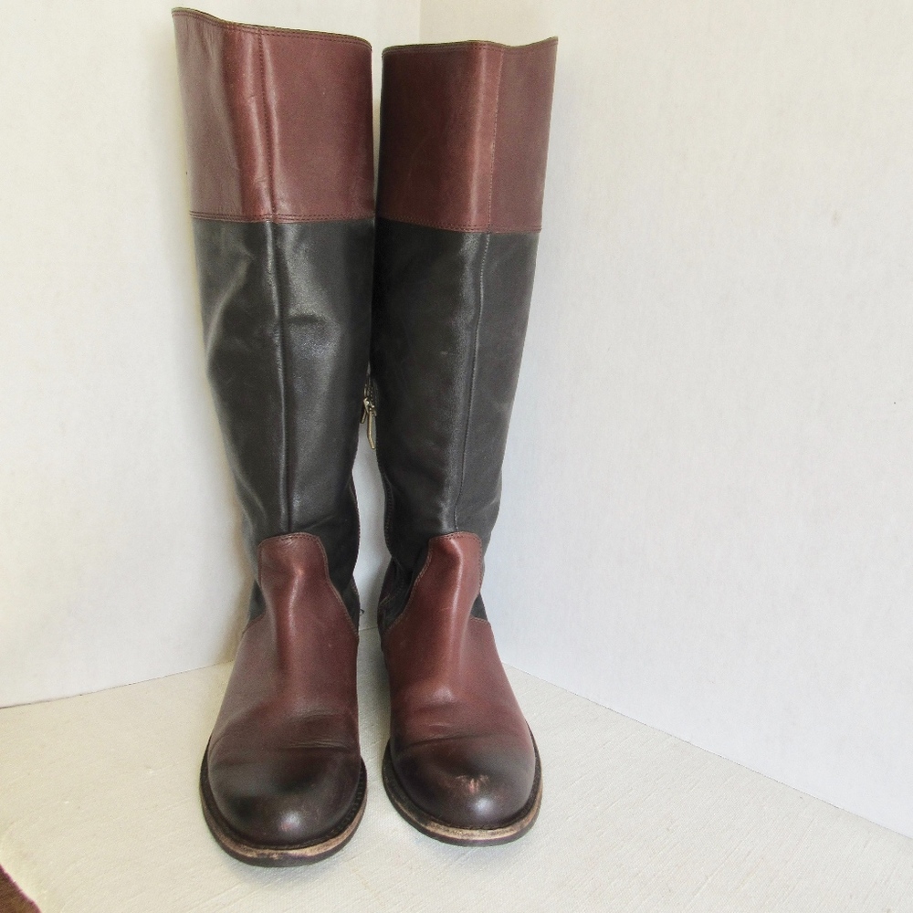 Vince Camuto Tall Boots SZ 7 Equestrian Style Zip